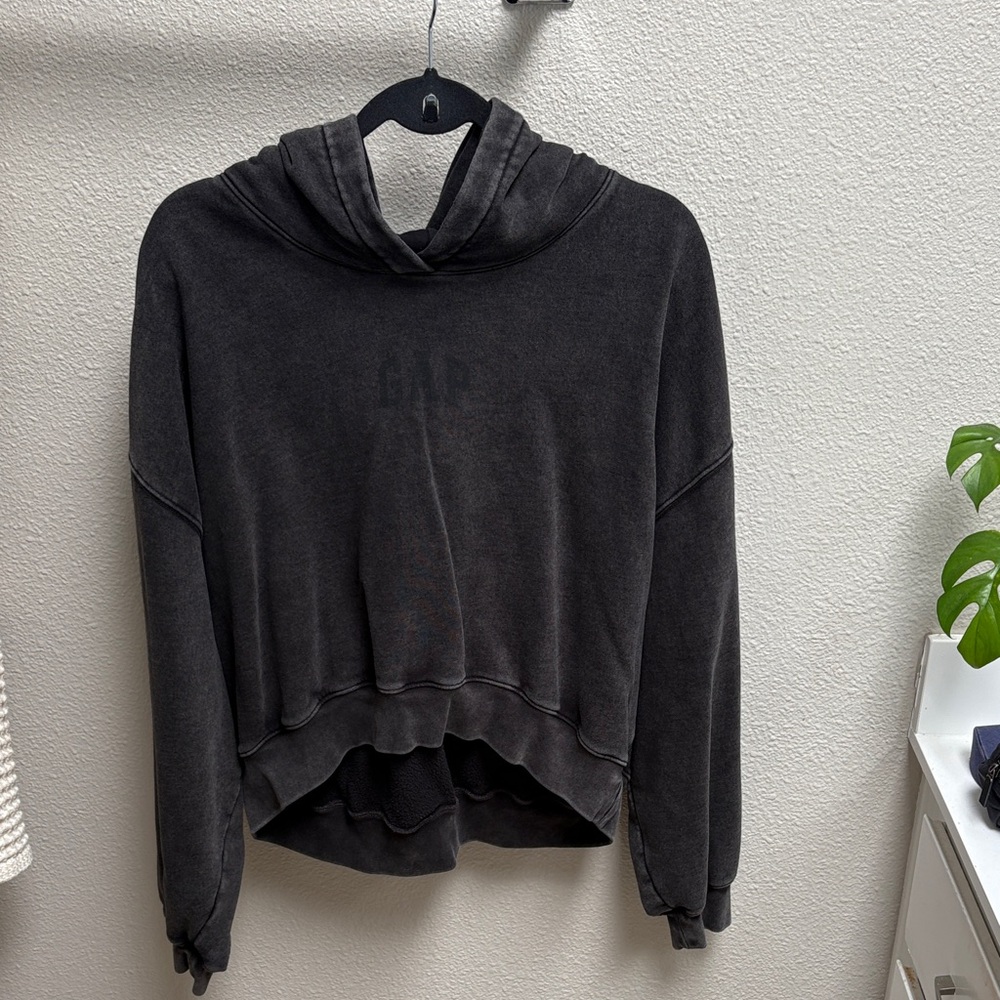 GAP Women's Vintage Black Hoodie Top